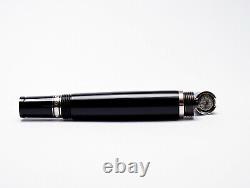 Official Dealer NEW MontBlanc Black & Silver Boheme Retractable Founbtain Pen+ B