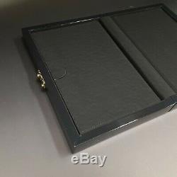 Original Luxury Montblanc Wood Lacquer Display Box for 20 Pens with Key Rare New