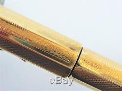 RARE Gold Octagonal Montblanc no. 12 1/2, Safety Filler Fountain Pen 14CT Nib