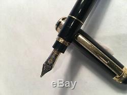 RARE Mini MONTBLANC Meisterstuck 75th Anniversary Fountain Pen withDiamond 14k Nib