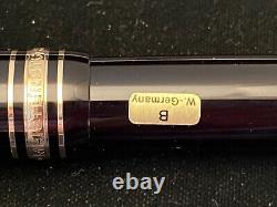 RARE TRANSITIONAL W-GERMANY Montblanc Meisterstuck 146 Fountain Pen B nib MINT