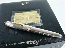 Rare MONTBLANC Meisterstück146 Silver 75 Ann LE Diamond Fountain Pen 1999