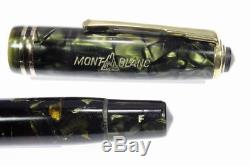 Rare MONTBLANC n° 246-Green Transparent-gold nib F-1950 c. Pif