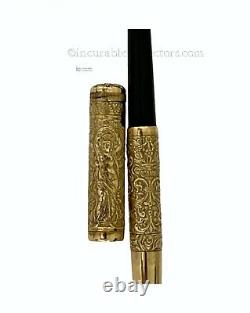 Rare Montblanc Meazza N. 2 Gold R 18 K R Gold Safety 1920