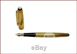 Rare Uninked Montblanc Meisterstuck 144V pinstriped Fountain Pen Gold nib