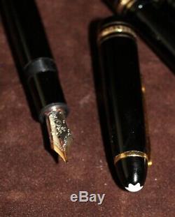 Set of 3 Mont Blanc Le Grand Meisterstuck Pens in Black / Gold