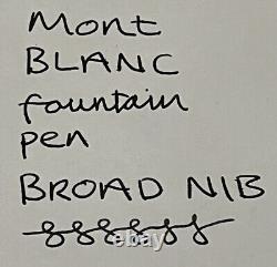 Superb Mont Blanc Meisterstück 144 Bordeaux Fountain Pen-broad Nib-original Box