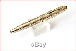 Uninked Montblanc Meisterstuck N. 146 Chevron Solid 18k Gold Fountain Pen /60.5 G