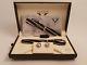 VISCONTI DIVINA Oversize Fountain Pen with 23K Pd 950 Paladium M NIB + Cufflinks