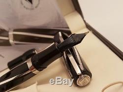 VISCONTI DIVINA Oversize Fountain Pen with 23K Pd 950 Paladium M NIB + Cufflinks