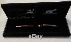 Very Nice Vintage Montblanc Bordeaux Ballpoint Pen Boxed with Refill MEISTERSTUCK