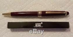 Very Nice Vintage Montblanc Bordeaux Ballpoint Pen Boxed with Refill MEISTERSTUCK