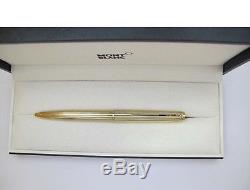 Vintage #1846 Montblanc Gold Ballpoint Click Pen New In Box