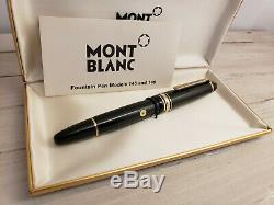 Vintage 1970's MONTBLANC Meisterstuck 146 Fountain Pen with 14C Gold Nib, MINT