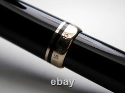 Vintage Black Montblanc 254 Fountain Pen-14K Gold Extra Fine Nib-Germany 1950s