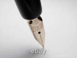 Vintage Black Montblanc 254 Fountain Pen-14K Gold Extra Fine Nib-Germany 1950s