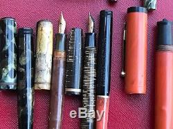 Vintage Fountain Pens Montblanc Waterman's Parker Lot 14 K Nibs Parts