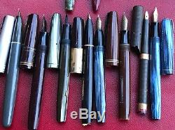 Vintage Fountain Pens Montblanc Waterman's Parker Lot 14 K Nibs Parts