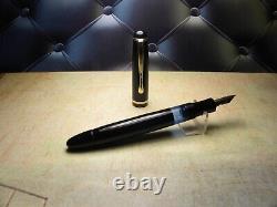 Vintage Jet Black Montblanc 3-44 Fountain Pen-14K Gold Nib-Germany 1948-1954