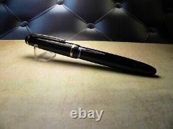 Vintage Jet Black Montblanc 3-44 Fountain Pen-14K Gold Nib-Germany 1948-1954