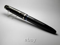 Vintage Jet Black Montblanc 3-44 Fountain Pen-14K Gold Nib-Germany 1948-1954