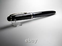 Vintage Jet Black Montblanc 3-44 Fountain Pen-14K Gold Nib-Germany 1948-1954