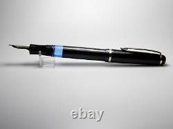 Vintage Jet Black Montblanc 3-44 Fountain Pen-14K Gold Nib-Germany 1948-1954