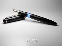 Vintage Jet Black Montblanc 3-44 Fountain Pen-14K Gold Nib-Germany 1948-1954