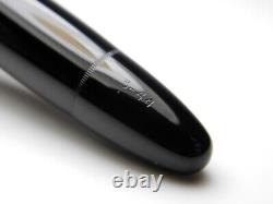 Vintage Jet Black Montblanc 3-44 Fountain Pen-14K Gold Nib-Germany 1948-1954