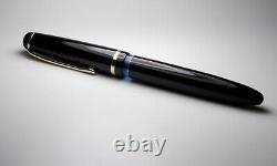 Vintage Jet Black Montblanc 3-44 Fountain Pen-14K Gold Nib-Germany 1948-1954