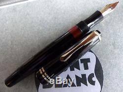 Vintage MONTBLANC 244 G Fountain Pen 14C 585 Gold BB Nib Full Flex