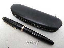 Vintage MONTBLANC 344 Fountain Pen 14C EF Flex Nib In Leather Case 1950s