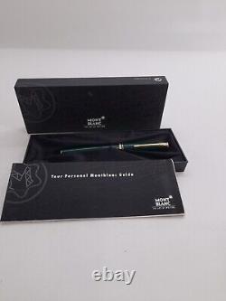 Vintage MONTBLANC Generation Ballpoint Pen Green Gold Trim in Presentation Box