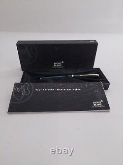 Vintage MONTBLANC Generation Ballpoint Pen Green Gold Trim in Presentation Box