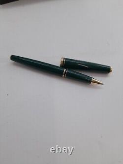 Vintage MONTBLANC Generation Ballpoint Pen Green Gold Trim in Presentation Box