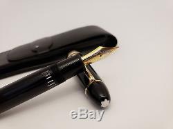 Vintage MONTBLANC Meisterstuck 18C Gold Nib 149 Fountain Pen + Leather Pouch