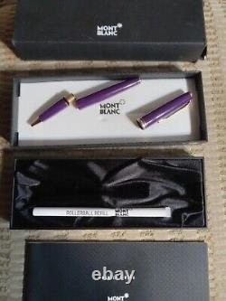 Vintage Mont Blanc GENERATION Rollerball 24K Gold Purple RARE BRAND NEW IN BOX