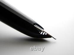 Vintage Montblanc 22 Fountain Pen-Jet Black-14K Gold EF Nib-Germany 1960-1970