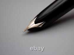 Vintage Montblanc 22 Fountain Pen-Jet Black-14K Gold EF Nib-Germany 1960-1970