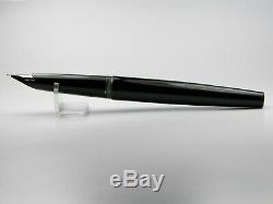 Vintage Montblanc 320 Fountain Pen-Jet Black Piston Filler-14K-Germany 1970s