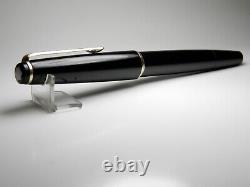Vintage Montblanc 34 Fountain Pen-Jet Black-14K Intarsia Nib-Germany 1960s