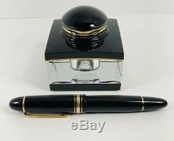 Vintage Montblanc Meisterstuck 149 Fountain Pen 18K Gold 4810 18c 750 Inkwell