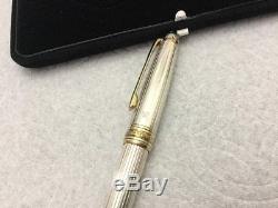 Vintage Montblanc Meisterstuck SOLITAIRE Ag 925 Silver Ballpoint Pen Boxed