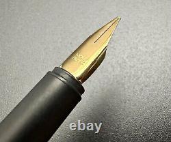 Vintage Montblanc Slimline Matte Brown Gold Plated Fountain Pen