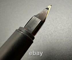 Vintage Montblanc Slimline Matte Brown Gold Plated Fountain Pen