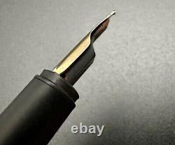 Vintage Montblanc Slimline Matte Brown Gold Plated Fountain Pen