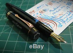 Vtg Montblanc Flex 14K Gold Nib Fountain Pen Piston Filler 1950s Nice Writer