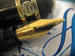 Vtg Montblanc Meisterstuck 25 Flex 18c Gold Nib 1920s SAFETY Fountain Pen CLIP
