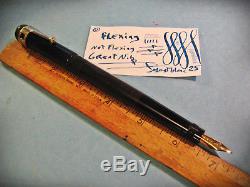 Vtg Montblanc Meisterstuck 25 Flex 18c Gold Nib 1920s SAFETY Fountain Pen CLIP